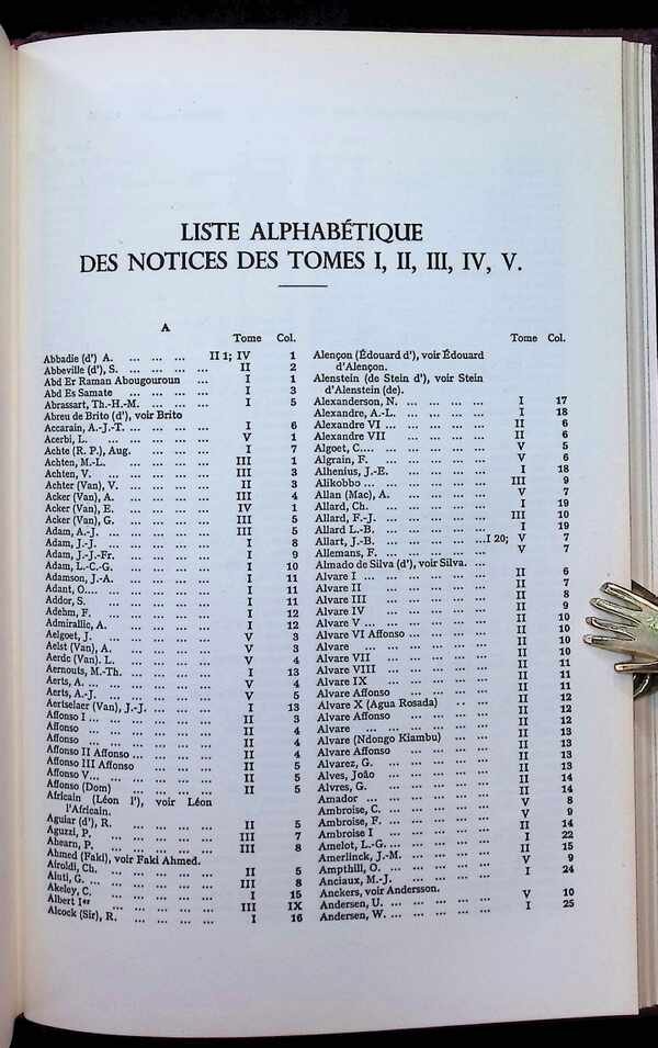  - Belgische Koloniale Biografie Biographie Coloniale Belge  I - V