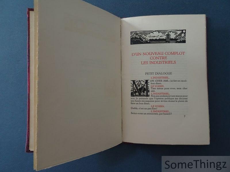 Stendhal (Henri Beyle) - D'un nouveau complot contre les industriels 1825.