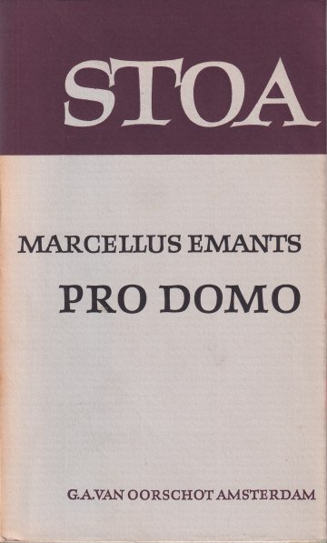 Emants, Marcellus - Pro Domo. Essays
