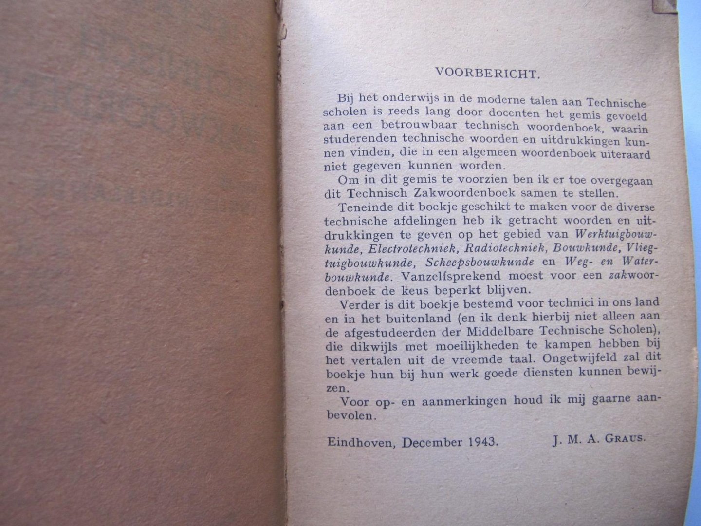 J.M.A. Graus - Technisch Zakwoordenboek Engels - Nederlands