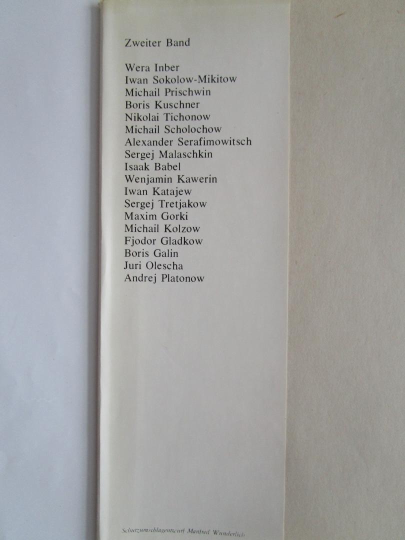 Russische auteurs, meerdere (zie onder) - Fruhe Sowjetische prosa  - 1918-1941 -   2 delen -