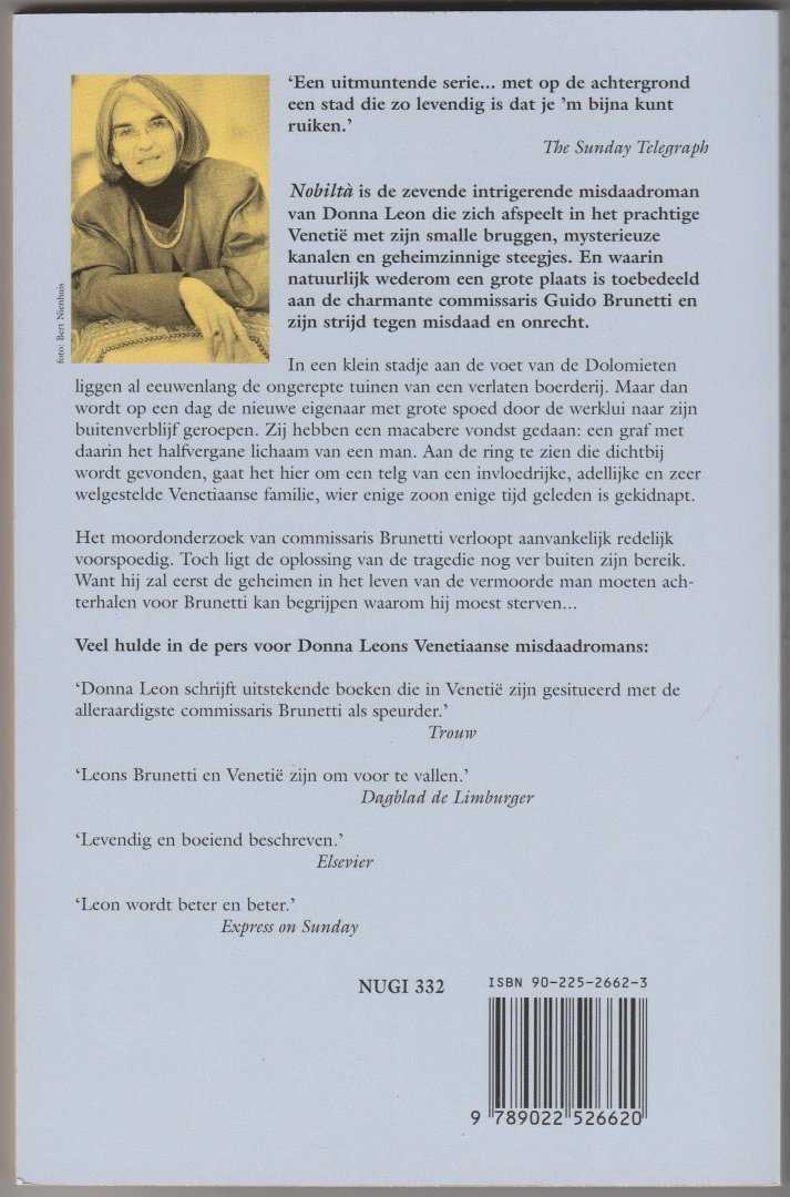 Leon, D. - Nobiltà / druk 1 Een Venetiaanse misdaadroman