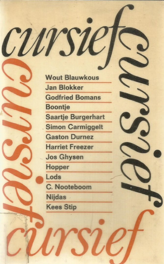 Blauwkous / Blokker / Bomans / Burgerhart en vele anderen - Cursief