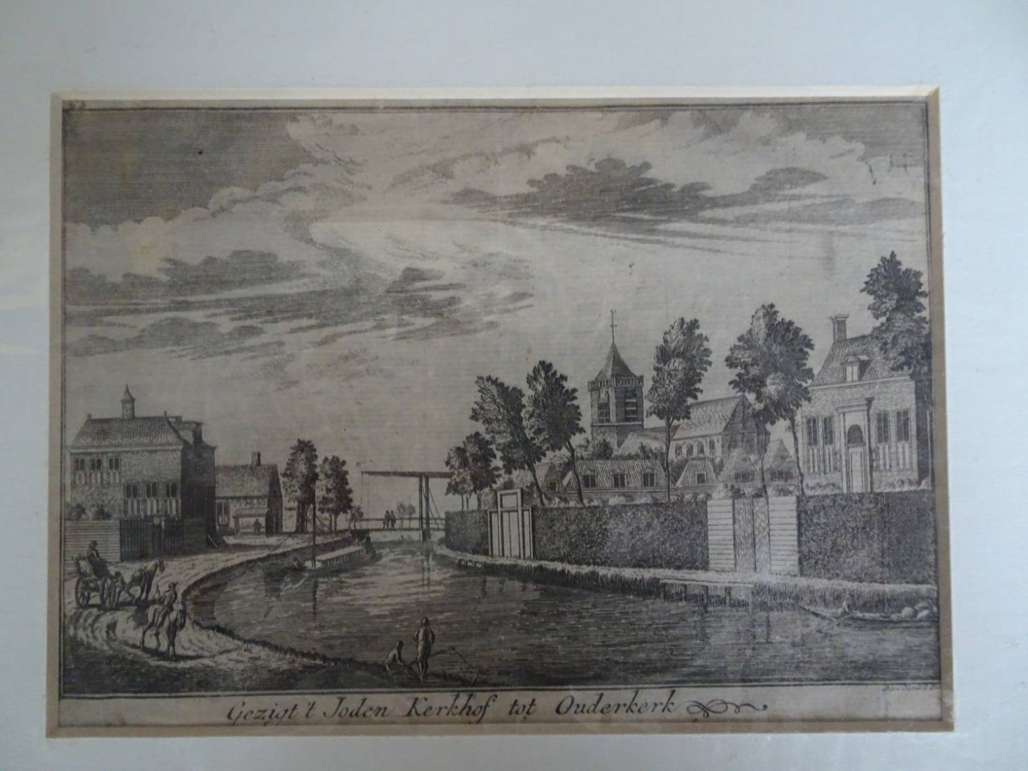 Ouderkerk. - Gezigt 't Joden Kerkhof tot Ouderkerk.