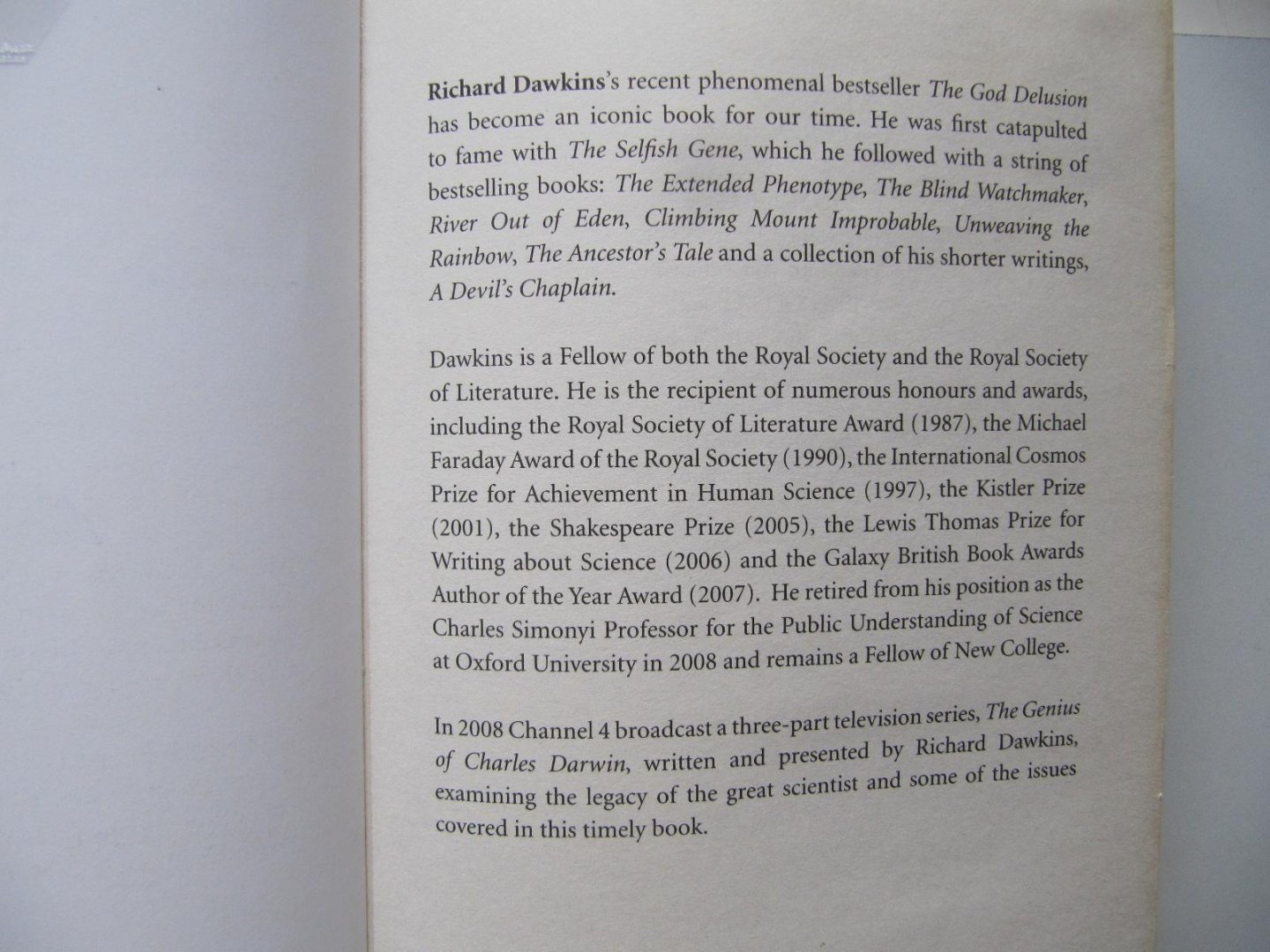 Richard Dawkins - The greatest show on earth / the evidence for evolutiion