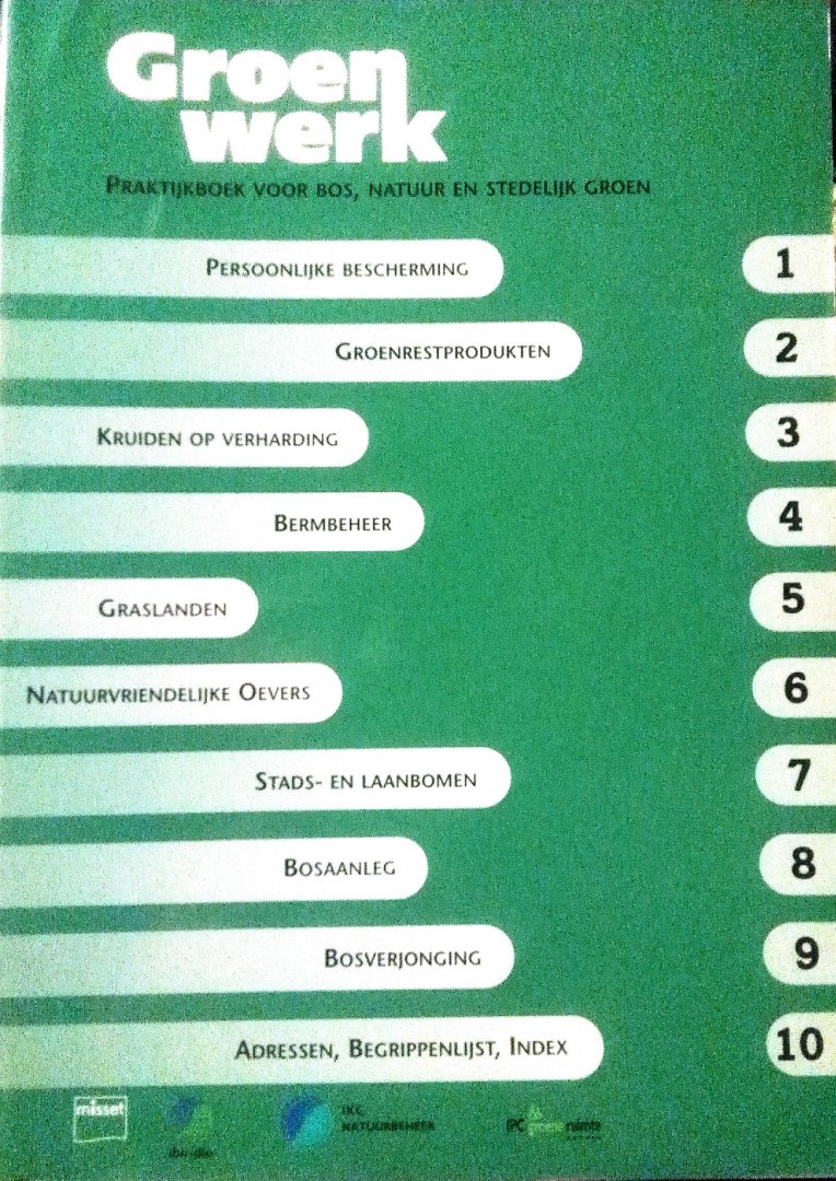 Spijker , J. H. & C. M. Niemeijer . ( Redactie . ) - Groenwerk Praktijkboek Bos , Natuur en Stedelijk Groen .