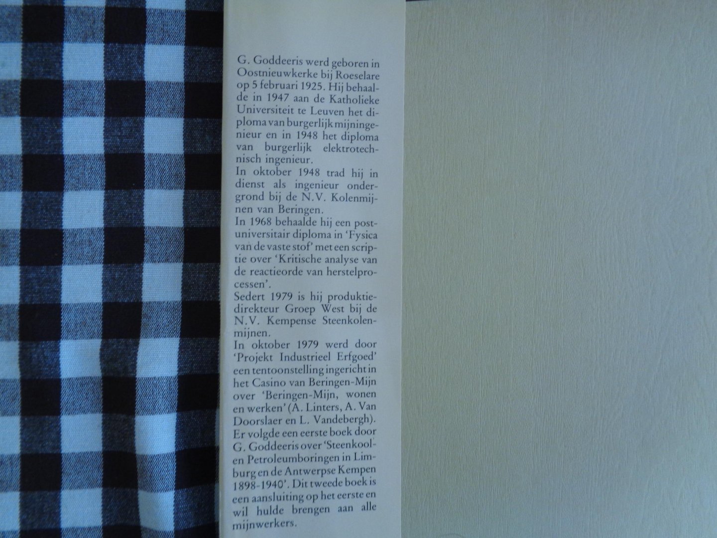ir g goddeeris - beringen-mijn 1907-1982