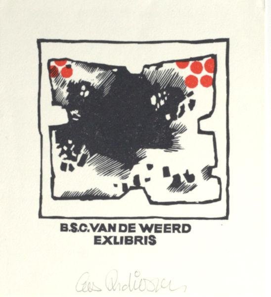 Andriessen, Cees - Exlibris voor B.S.C. van de Weerd.