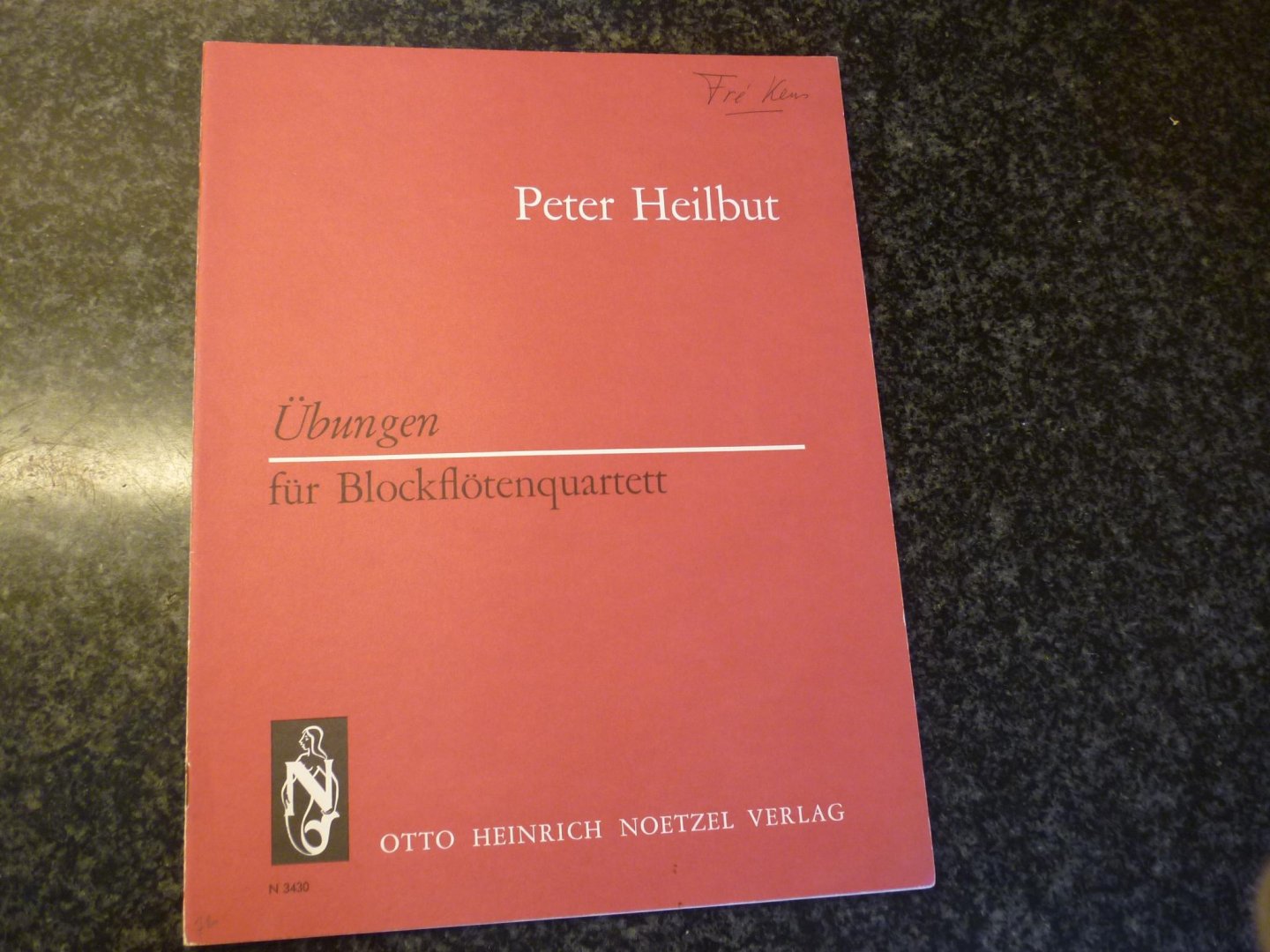 Heilbut; Peter (1920–2005) - Übungen für Blockflötenquartett; voor: 4 blokfluiten (SATB kwartet)