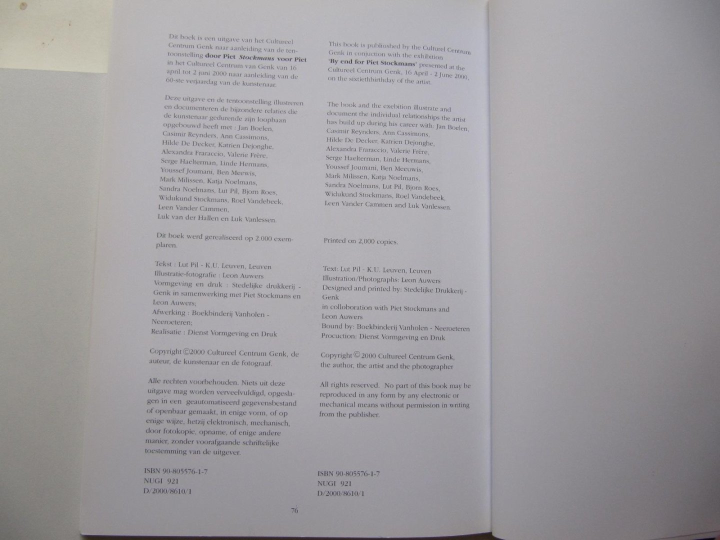 Pil, L. - Door Piet Stockmans voor Piet / druk 1