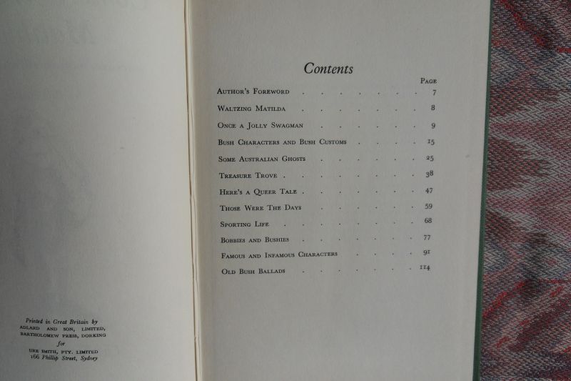 Beatty, Bill. - Come a-waltzing Matilda. - Australian folk-lore and forgotten tales.