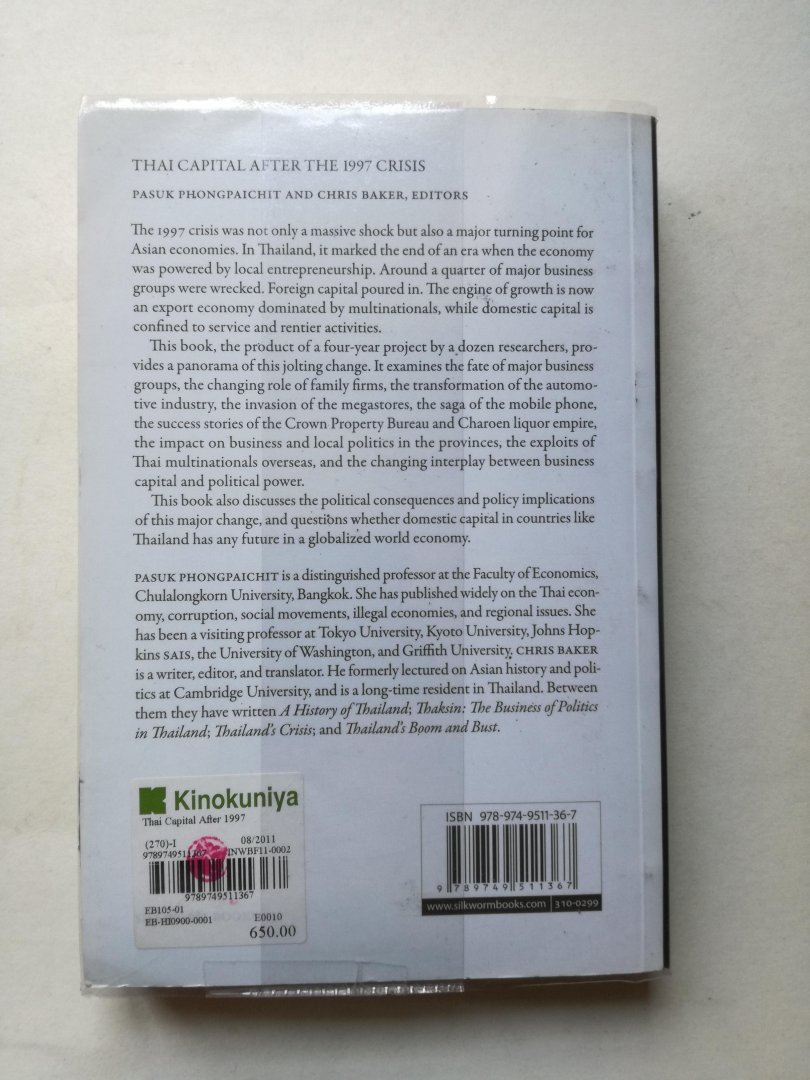 Phongpaichit, Pasuk - Thai Capital After the 1997 Crisis