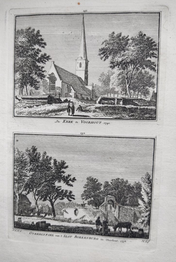 Spilman, H.;  A. de Haan - De Kerk te Voorhout in 1740  en het Overblyfsel van 't Slot Boekenburg in Voorhout in 1738.