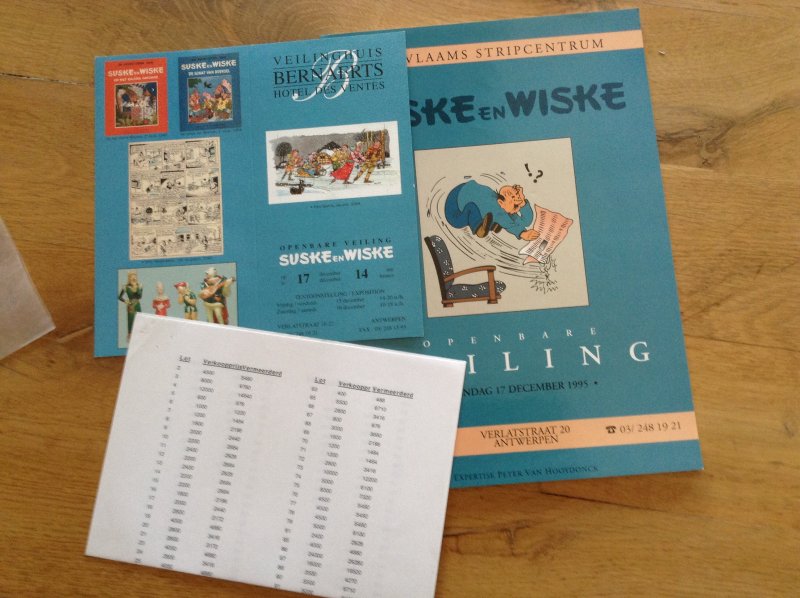 Peter van Hooydonck - Suske en Wiske,openbare veiling ,zo 17 dec. 1995