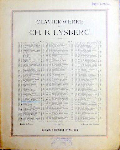 Lysberg, Charles Samuel Bovy-: - Fantaisie fur des airs suisses
