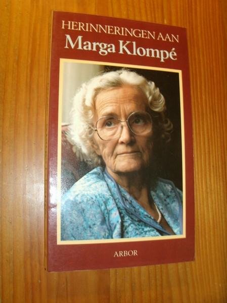 PLAS, MICHEL VAN DER (RED.), - Herinneringen aan Marga Klompe.