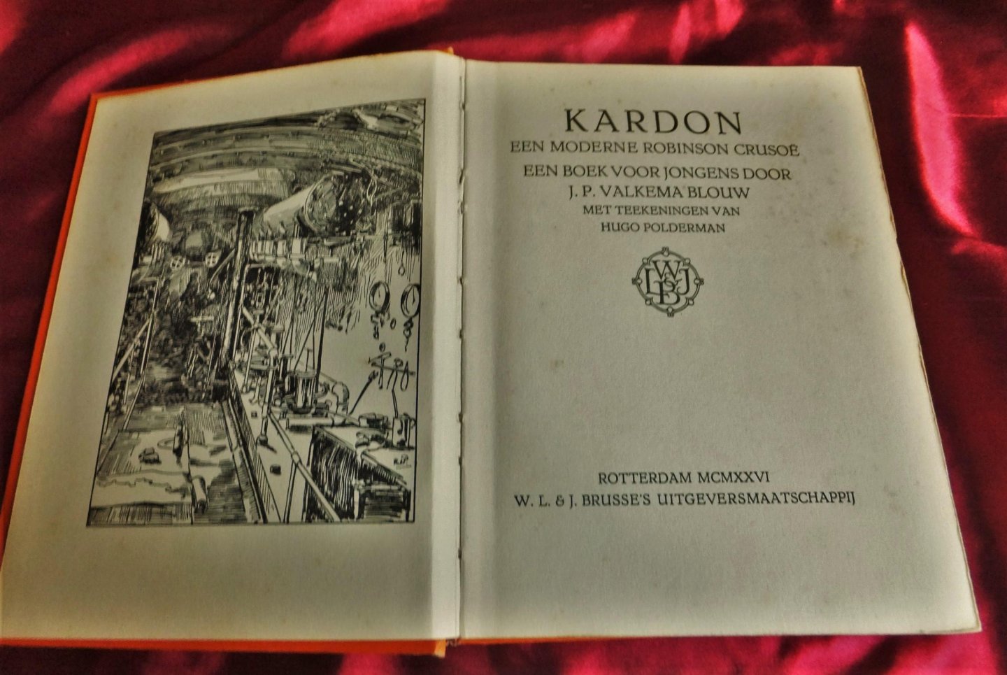Valkema Blouw, J.P. - Kardon- een moderne Robinson Crusoë. Een boek voor jongens