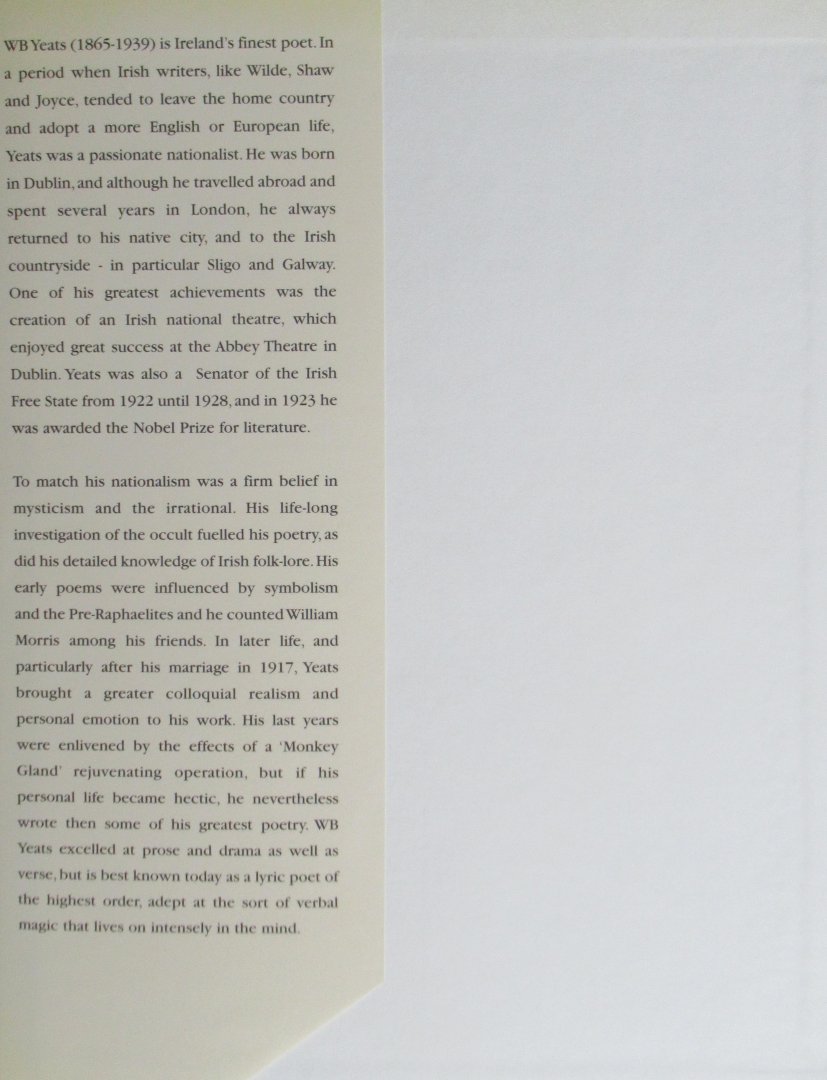 Lambirth, Andrew - WB Yeats. A biography with selected poems