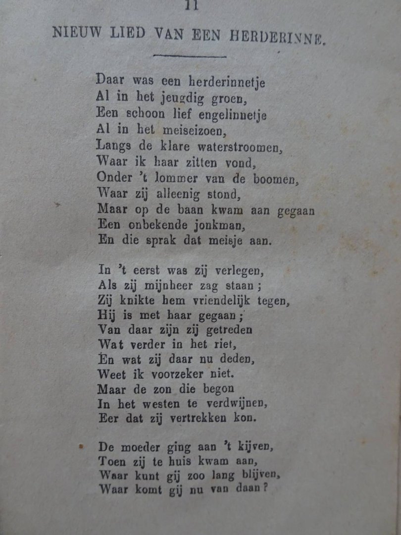 N.n.. - De Zeeuwsche minnezanger. Verzameling van uitgezochte liederen.