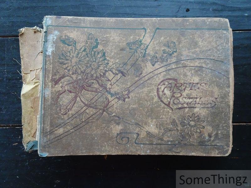 Anon. - Scrapbook / verzamelalbum / oud postkaartenalbum met talrijke krantenknipsels van wielrenners (jaren '40-'50-'60).