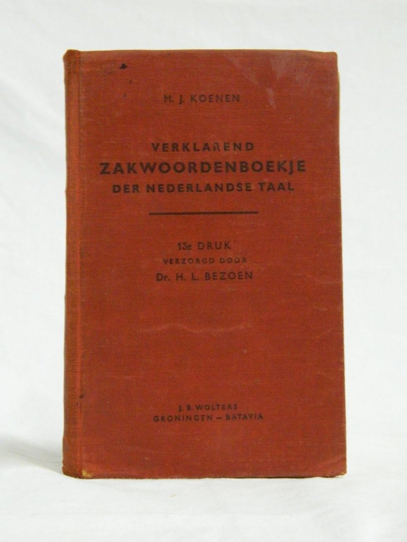 M. J. Koenen - 3x Verklarend Zakwoordenboekje der Nederlandse Taal