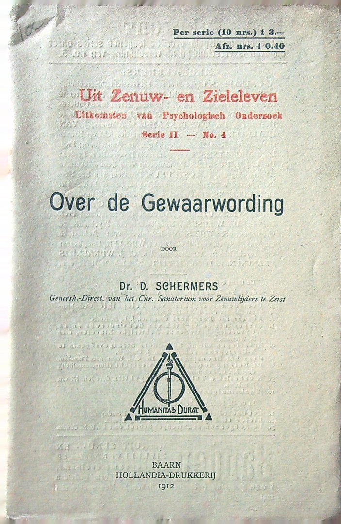 Schermers, D. - Over de Gewaarwording