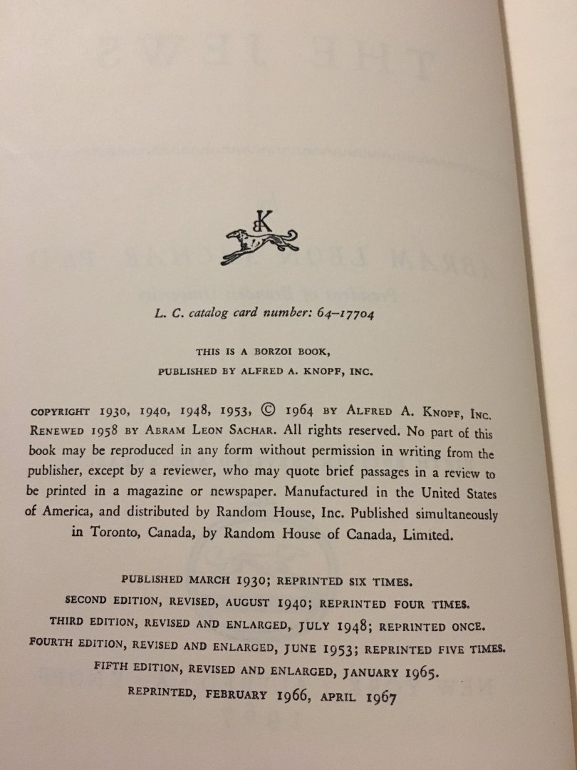 Abram Leon Sachar - A History of the Jews