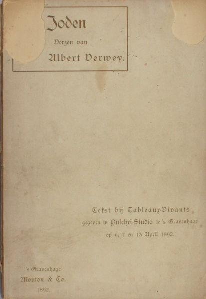 Verwey, Albert. - De joden.