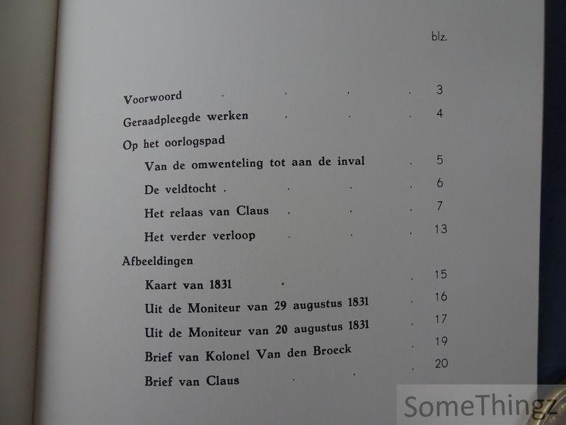 J. Pricken. - Limburgse douaniers op het oorlogspad in 1831.