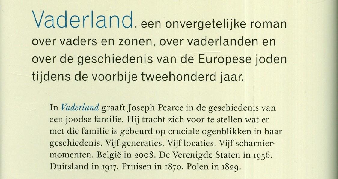 Pearce, Joseph - Vaderland