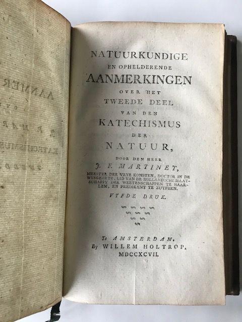 Martinet, J.F. - Aanmerkingen over J.F.Martinet's Katechismus der Natuur. Eerste en Tweede deel.