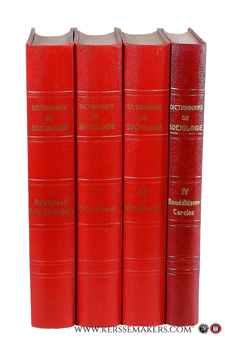 Jacquemet, G. (ed.) - Dictionnaire de sociologie familiale, politique, économique, spirituelle, générale. (A à Campagne) first 4 volumes.