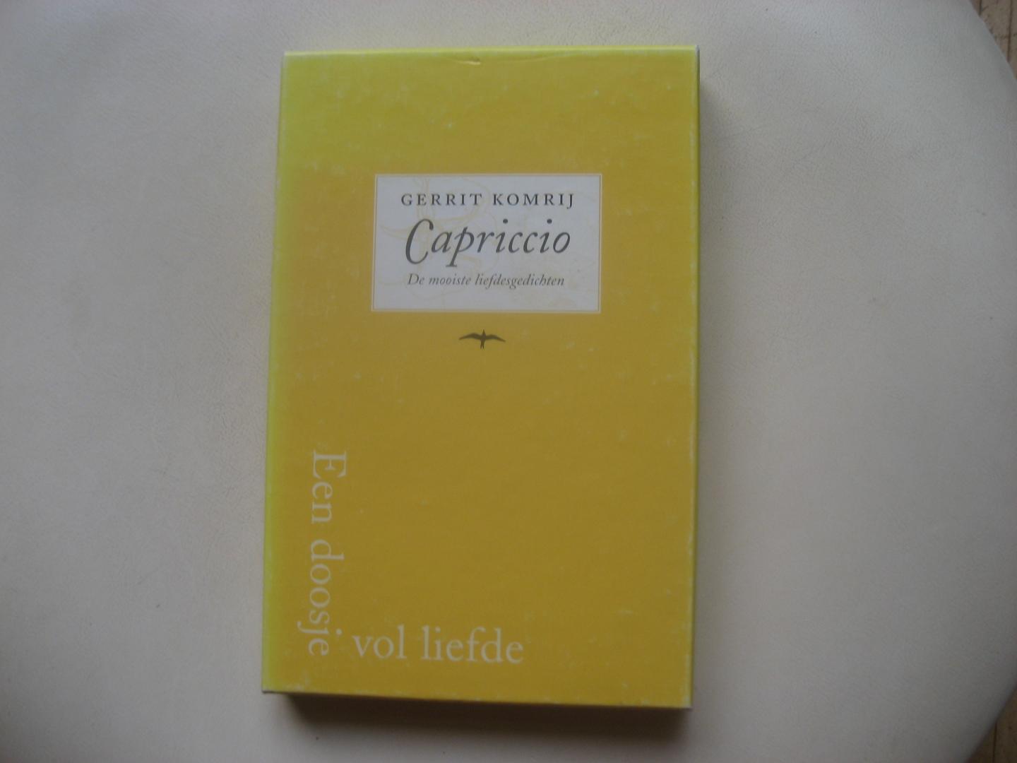 Gerrit Komrij - Capriccio / Een doosje vol liefde / De mooiste liefdesgedichten / GESIGNEERD door Gerrit Komrij
