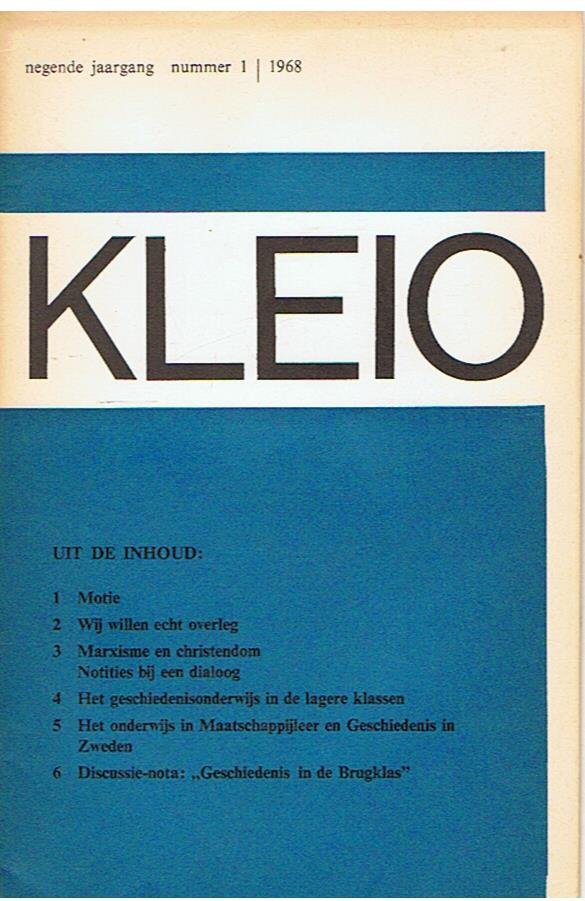 Redactie - Kleio - 9e  jaargang 1968 nr. 1 t/m 8 en nr. 10