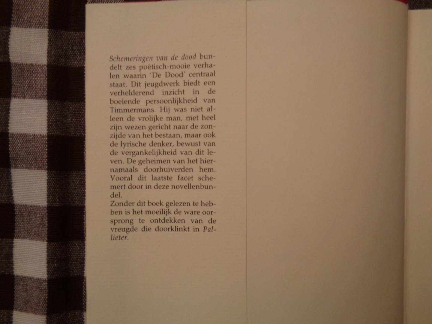 Timmermans, F. - Schemeringen van de dood