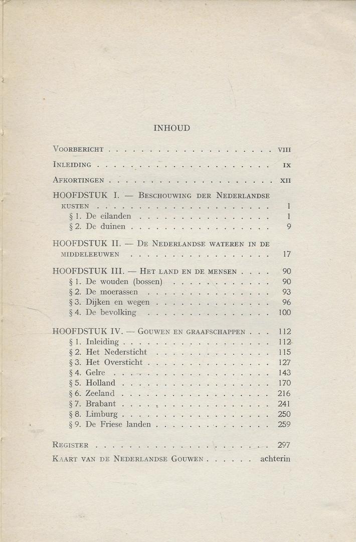 Bergh, Mr. L. Ph. C. van den - Handboek der Middelnederlandse Geographie .. . Derde druk, aangevuld en omgewerkt  door ..  A.A. Beekman & H.J. Moerman.