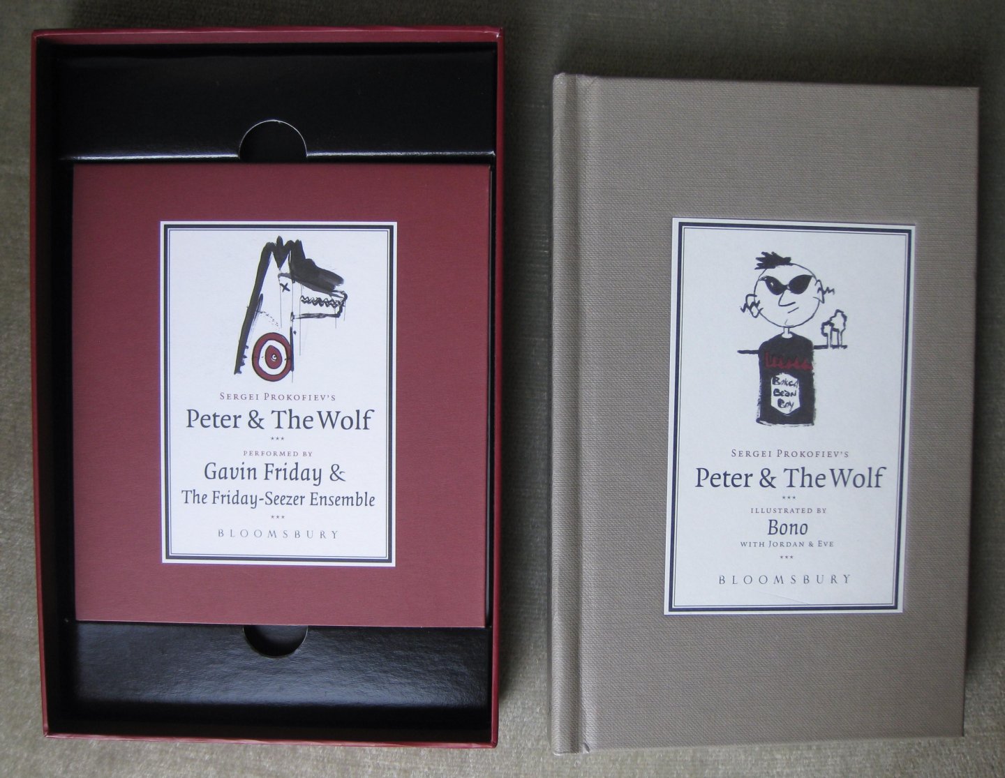Prokofiev, Sergei  - Friday, Gavin and the Friday-Seezer Ensemble (CD)  Bono - Jordan & Eve  (book) - Sergei Prokofiev's Peter & The wolf