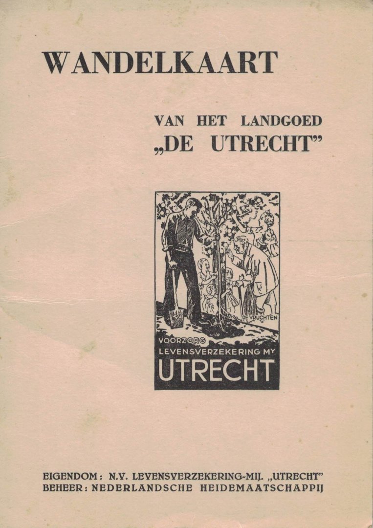  - Wandelkaart van het landgoed "De Utrecht" (Beheer: Nederlandsche Heidemaatschappij)