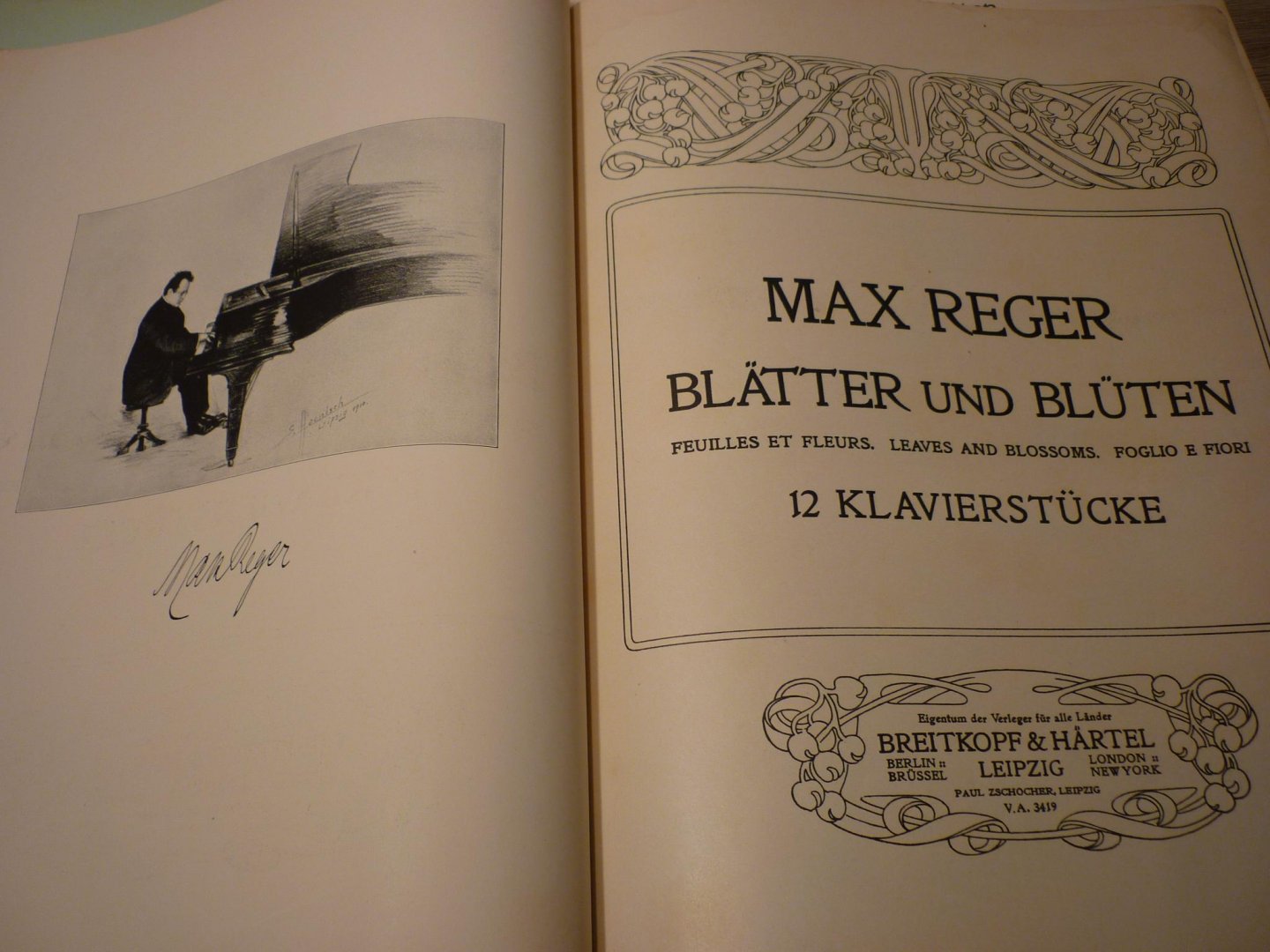 Reger; Max (1873 - 1916) - Blatter und Bluten - 12 Klavierstucke (piano solo)