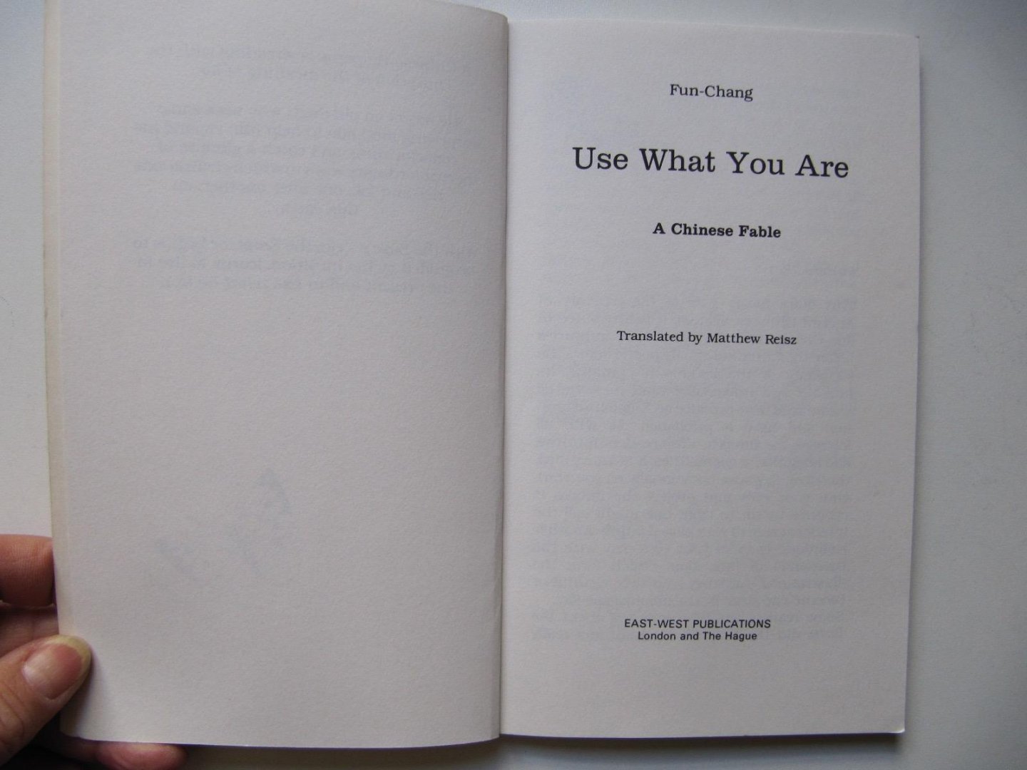 Fun-Chang - Use What You Are - A Chines Fable