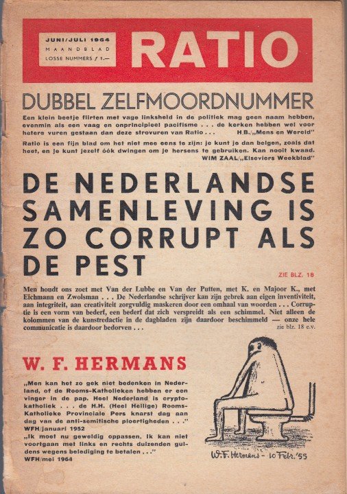 Meier, Henk J. - 'De publicistische avonturen van Willem Frederik Hermans' in Ratio.