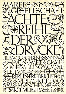 MEIER-GRAEFE, Julius (Hrsg.) - Marees-Gesellschaft. Achte Reihe der Drucke.