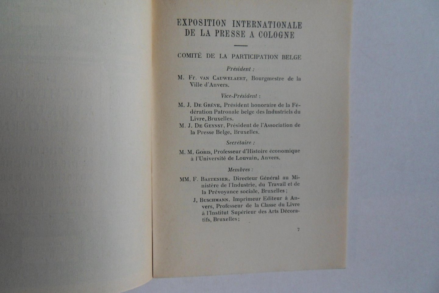Sabbe, dr. Moritz. [ direkteur van het Museum Plantijn - Moretus in Antwerpen ]. - Die Buchdruckerskunst in Belgien. - Eine Einleitung in die Belgische Abteilung der Kölner Pressa-Ausstellung. [ Waarschijnlijk Beperkte Oplage ].