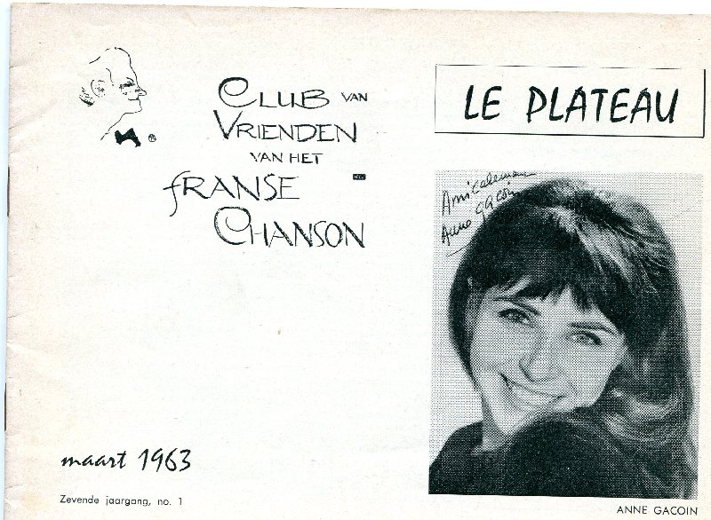 Club van Vrienden van het Franse Chanson. - Le Plateau.