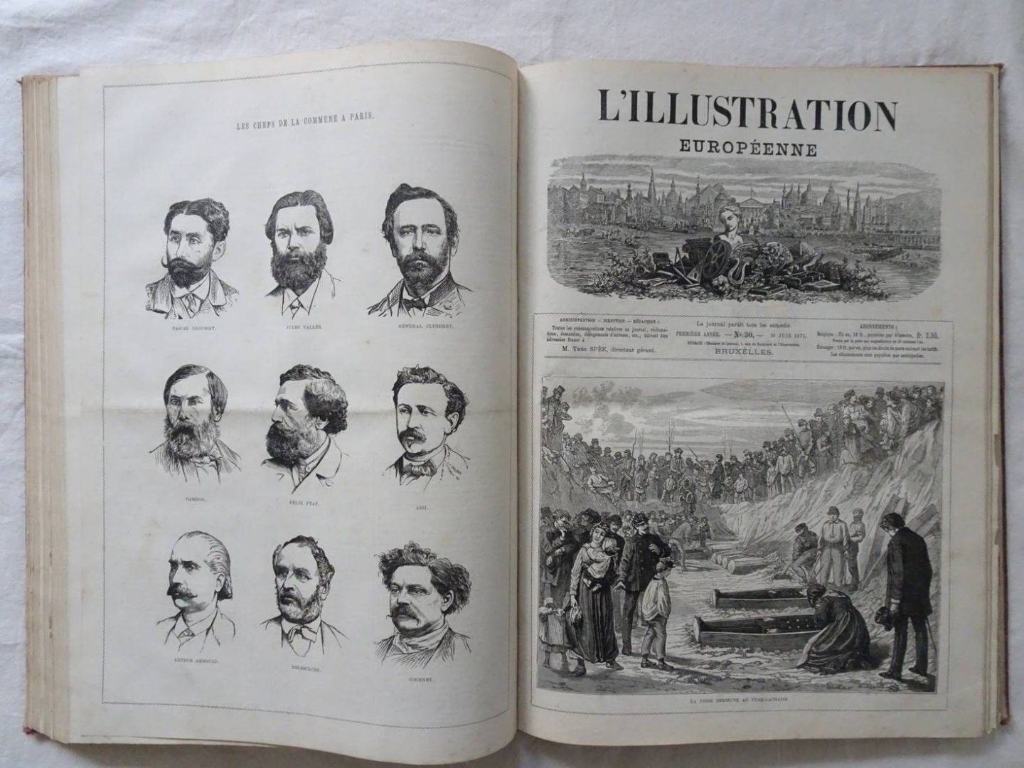 Spée, Théo (ed.). - L'Illustration Européenne. Première année, Novembre 1870- 11 Novembre 1871. 52 vols. in 1 binding.