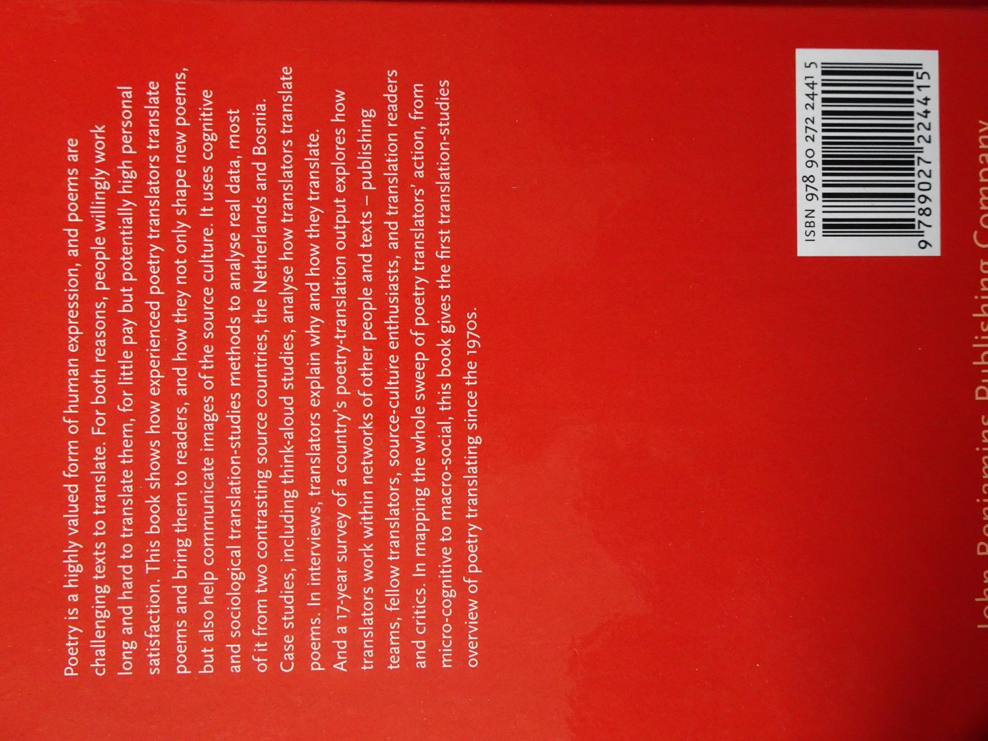 Jones, Francis R. - POETRY TRANSLATION AS EXPERT ACTION Processes, priorities and networks