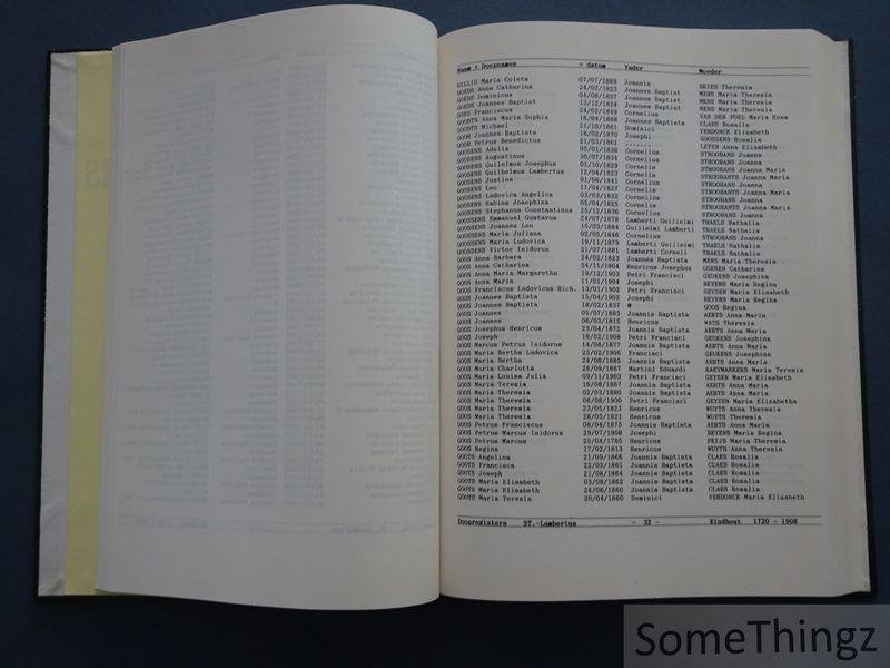 E. Aerts - Parochieregisters St. - Lambertus Eindhout-Laakdal. 1715-1922.