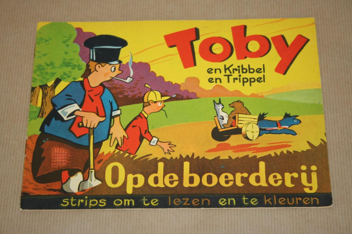  - Toby en Kribbel en Trippel - Op de boerderij  (Strips om te lezen en te kleuren)