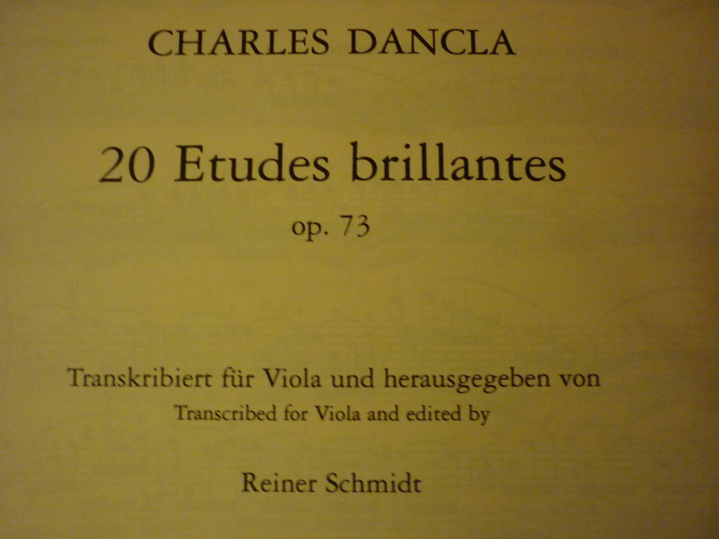 Dancla; Charles (1817–1907) - 20 Etudes brillantes; op. 73 (Reiner Schmidt)