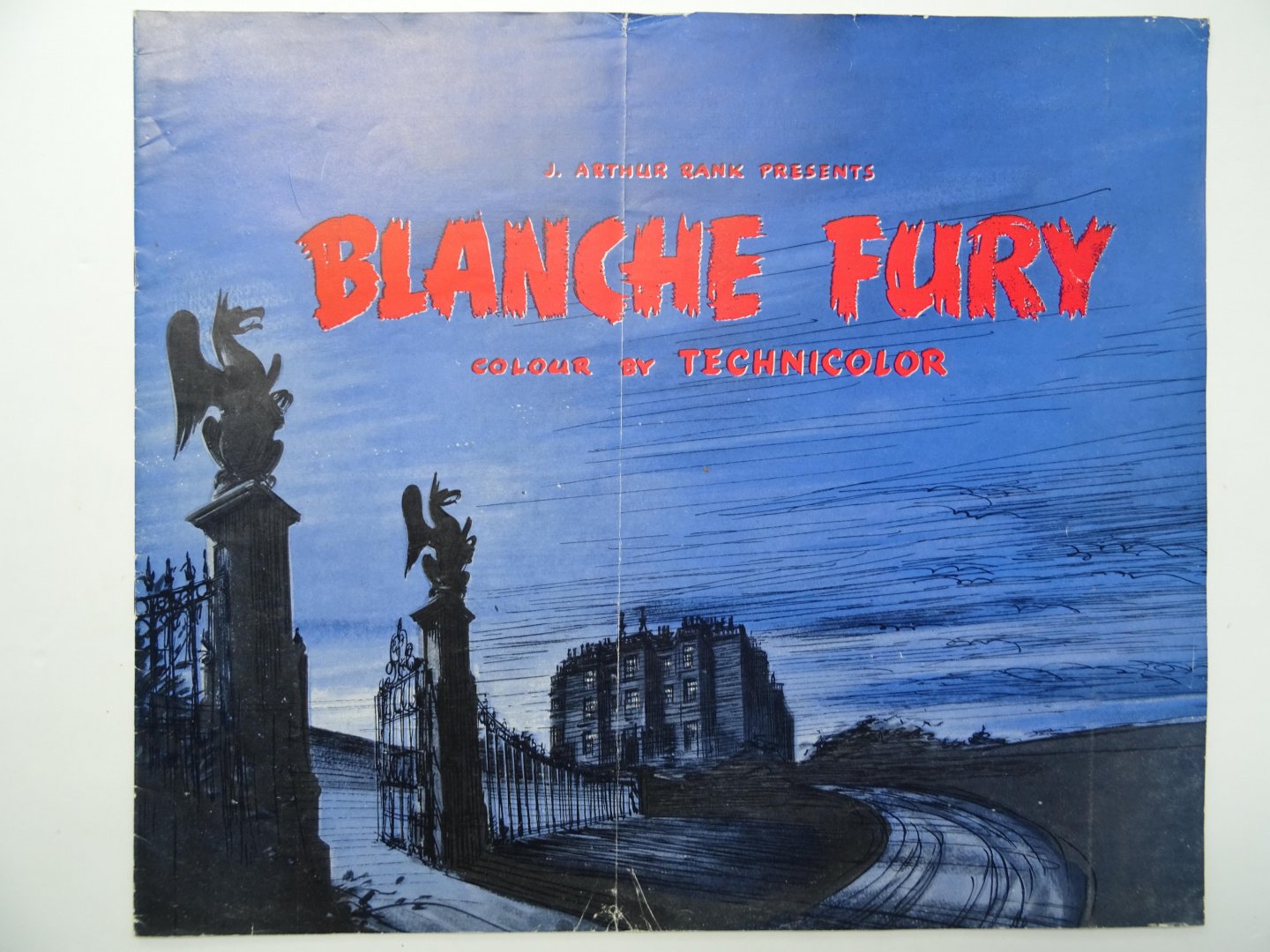 Redactie. - Affiche / reclameblad film: Blanche fury. Starring: Stewart Granger and Valery Hobson. A Cineguild Production.